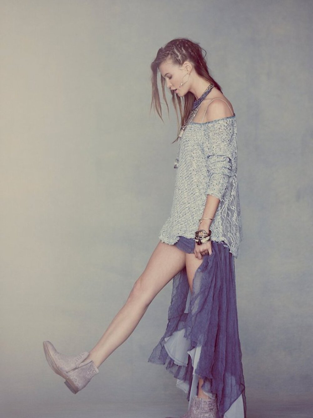NWOT FREE PEOPLE INTIMATELY RAW TULLE MAXI SHEER MAXI SIZE M - Picture 11 of 12